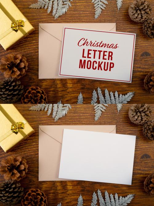Christmas Letter and Envelope Mockup - 466042074