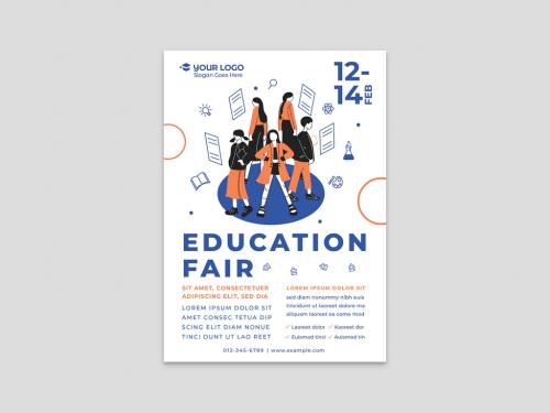 Education Fair Flyer for High School College Academic Events - 466577430