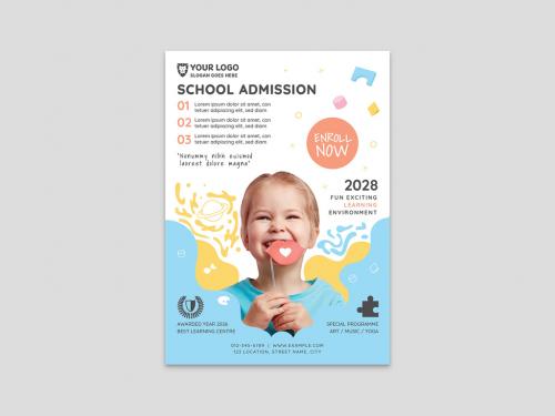 Kids School Daycare Kindergarten Flyer Layout - 466577441