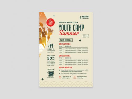 Modern Church Christian Youth Even Schedule Flyer Layout - 466577476