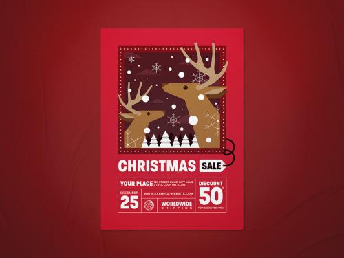Christmas Sale Flyer Layout - 466794382