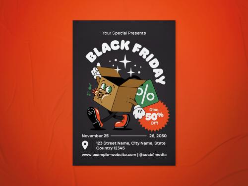 Black Friday Flyer Layout - 466794384