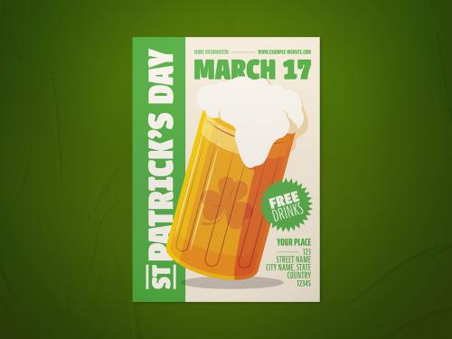 St. Patrick's Day Flyer Layout - 466794395