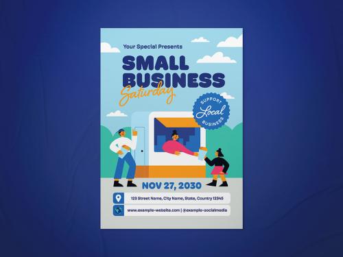Small Business Saturday Flyer Layout - 466794402