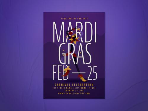 Mardi Gras Flyer Layout - 466794410