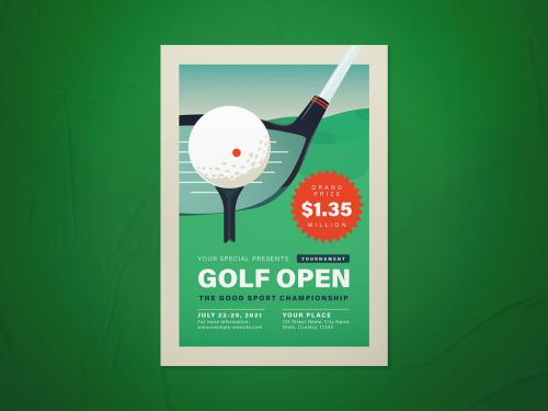 Golf Tournament Flyer Layout - 466794411
