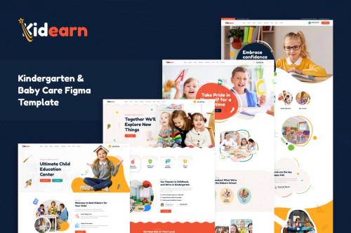 Kidearn - Kindergarten & Baby Care Figma Template