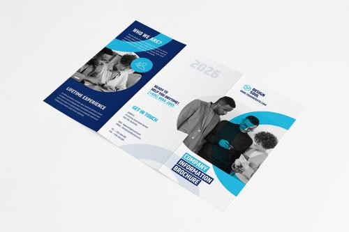Modern Blue Trifold Brochure