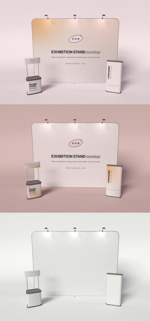 Exhibition and Promo Stand Mockup - 466796273
