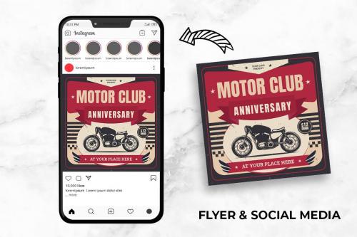 Moto Club - Anniversary Flyer & Instagram
