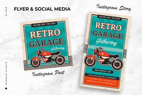 Moto Garage Gathering Flyer & Instagram