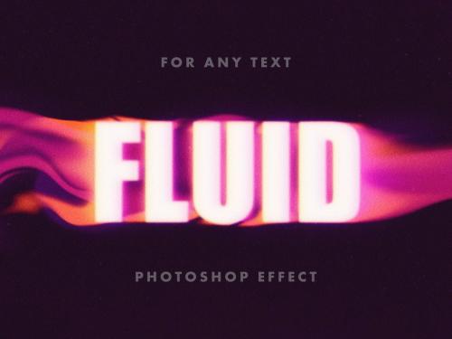 Acid Fluid Glitch Text Effect Mockup - 466798921