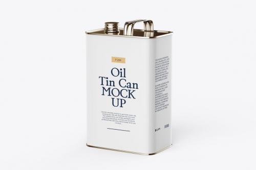 PSD Tin Can Product Container Mockup