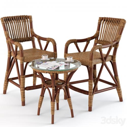 Allison Coastal Stool and Abby French Table