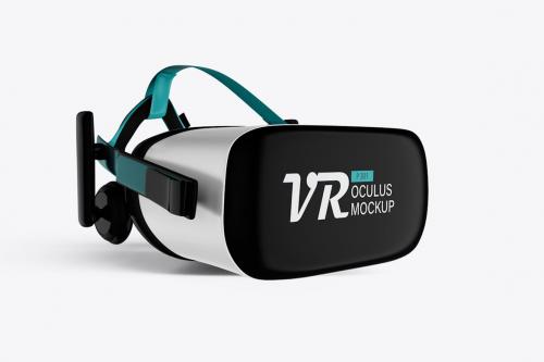 VR Oculus with Headset PSD Mockup