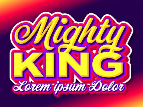 Mighty King Vibrant Stylized Text Effect - 467237735