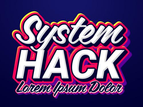 System Hack Bold Modern Text Effect - 467237745