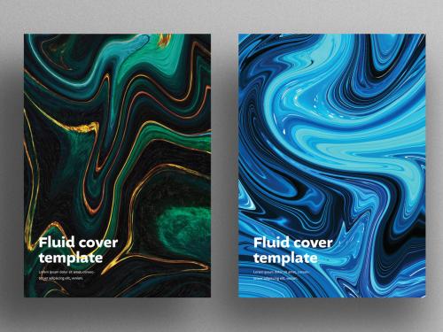 Abstract Fluid Covers for Brochure Front Page - 467447157