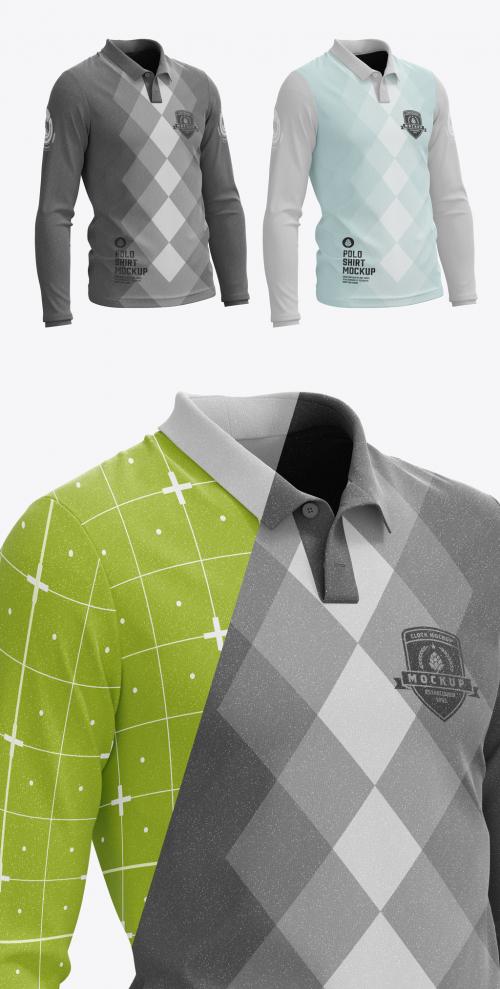 Men's Short Sleeve Polo Shirt Mockup - 467447696