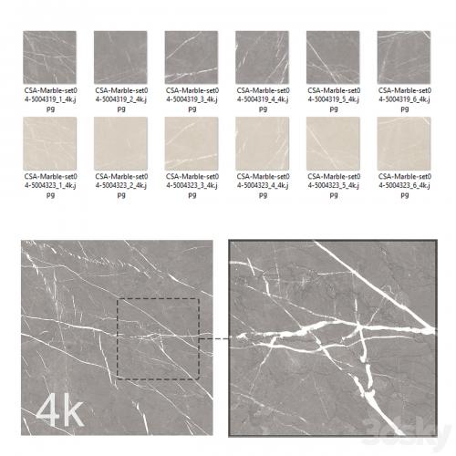 Marble Set 04 - Bundle - 2 Types of Pulpis: Gray and Beige / 4k