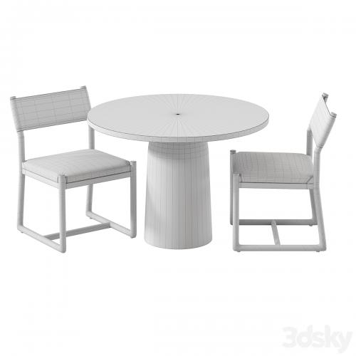 Outdoor furniture table and chairs for garden patio cafe Bilson outoor
