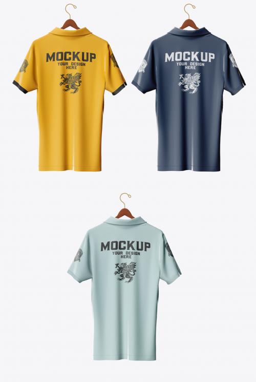 Men's Short Sleeve Polo Shirt Mockup - 468468191