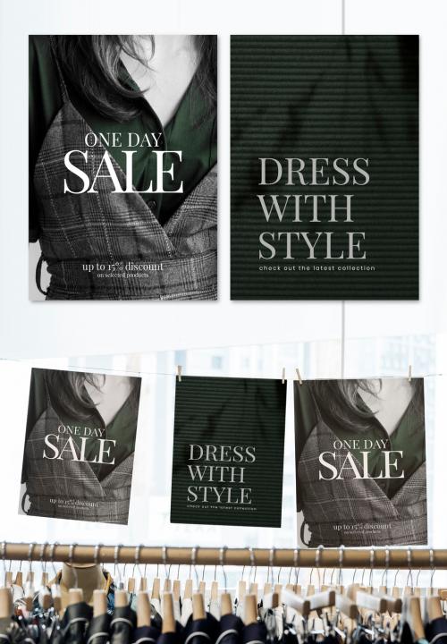 Unisex Fashion Sale Layout Poster Set - 468676382