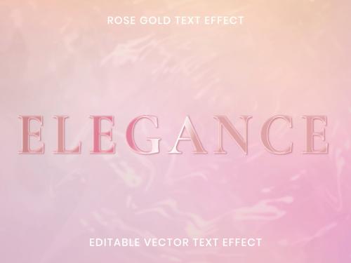Rose Gold Text Effect Editable Layout - 468676397