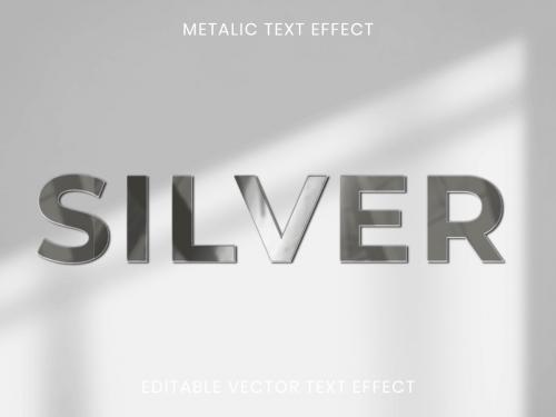 Editable Metallic Text Effect Layout - 468676423