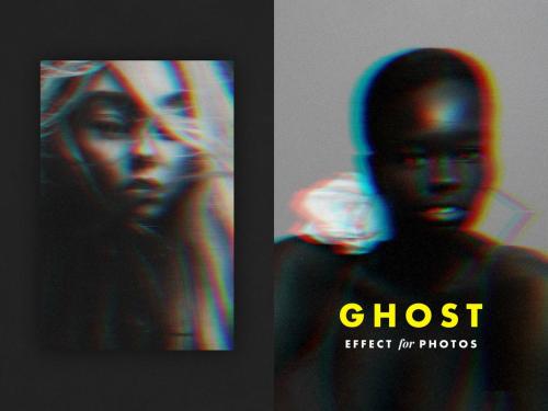 Ghostly Blur Photo Effect Mockup - 469400306