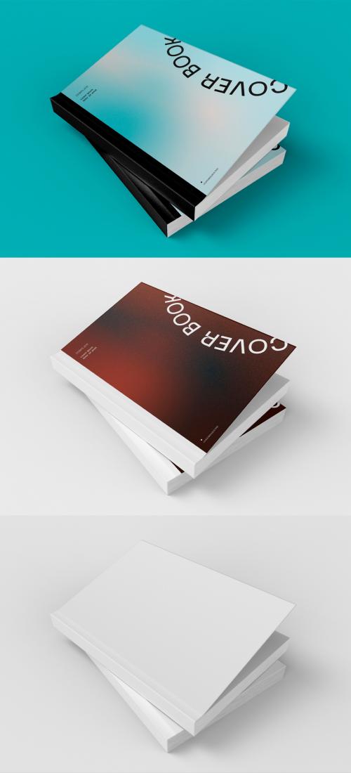 3D Stacked Book Covers Layout - 469582264