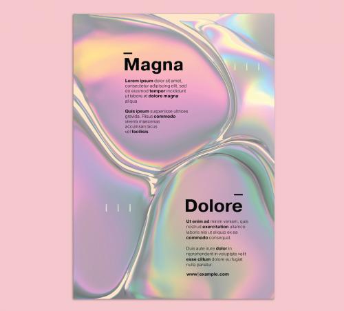 Pastel Soft Holographic Poster Layout - 469582525