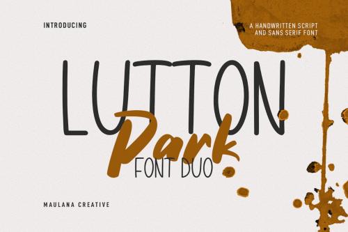 Lutton Park Script Sans Font Duo