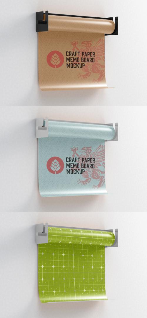 Craft Paper Memo Board Mockup - 470002813