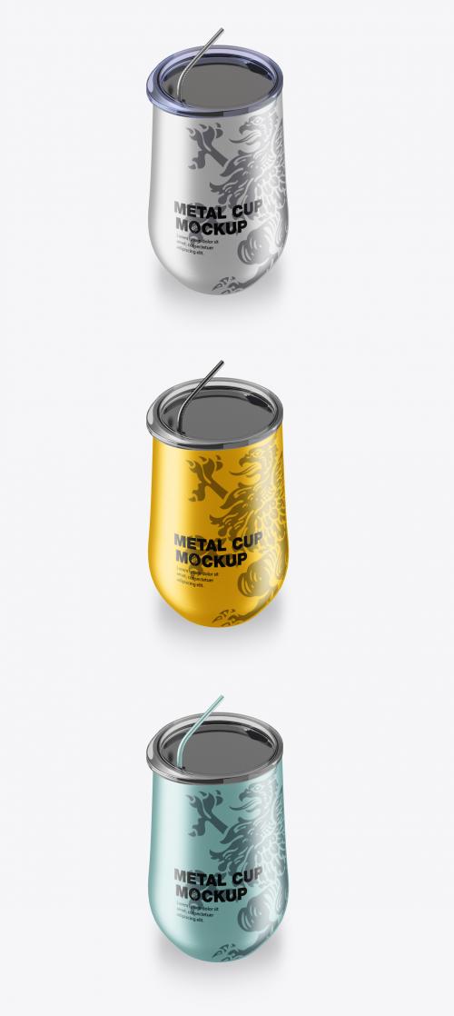 Stainless Steel Travel Cup Mockup - 470002815