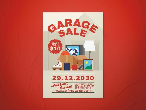 Garage Sale Flyer Layout - 470190580