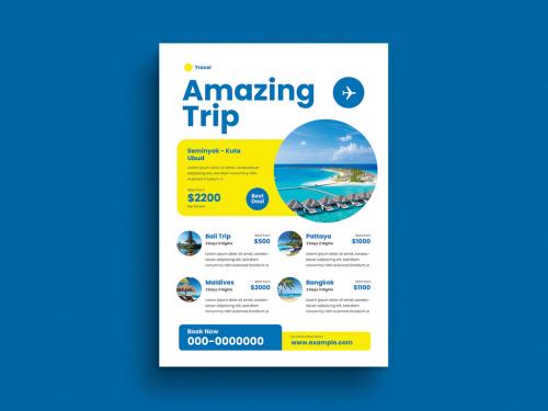 Holiday Trip Flyer Layout - 470191978