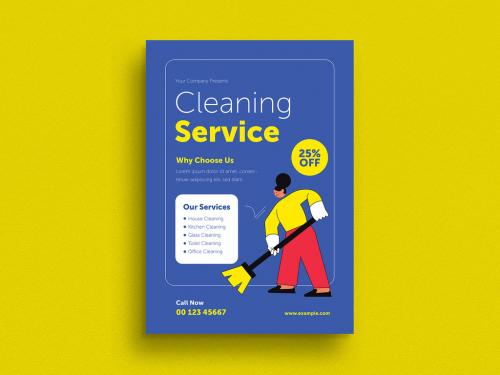 Cleaning Service Flyer Layout - 470191980
