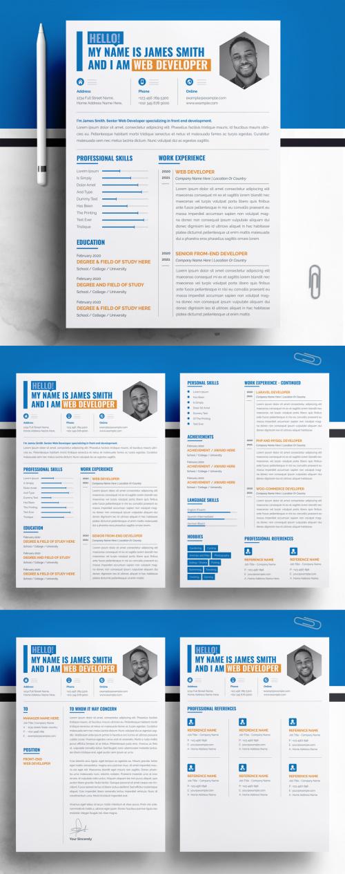 Professional Resume Layout with Cover Letter - 470735130
