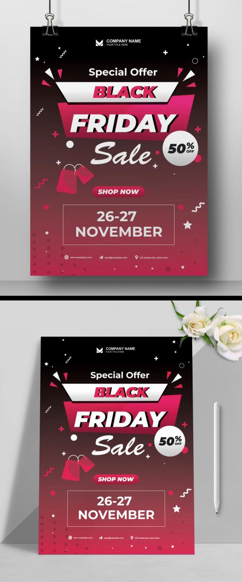 Black Friday Layout Design Sales and Service Poster - 470735313