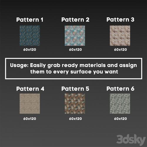 6 in 1 4K Italon Boutique Pack Textures & Materials - Seamless - Vol 1