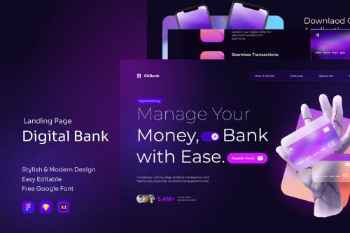 Gitbank - Digital Banking Landing Page
