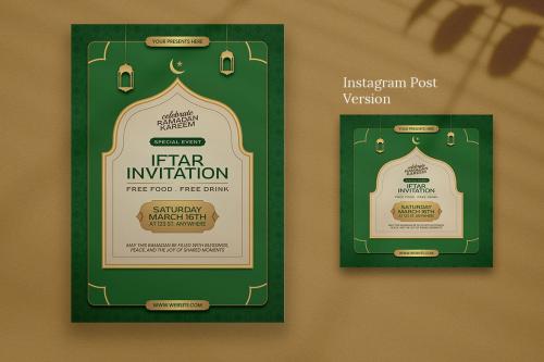 Winda - Ramadan Iftar Invitation Flyer Set