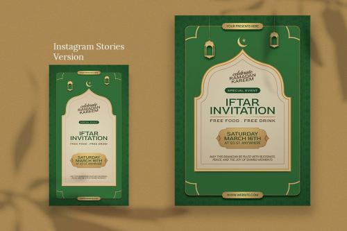 Winda - Ramadan Iftar Invitation Flyer Set