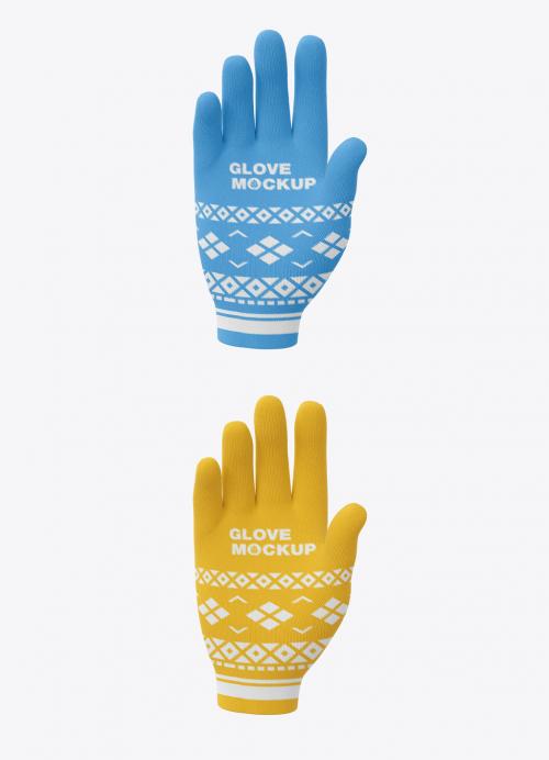 Winter Gloves Mockup - 470947968