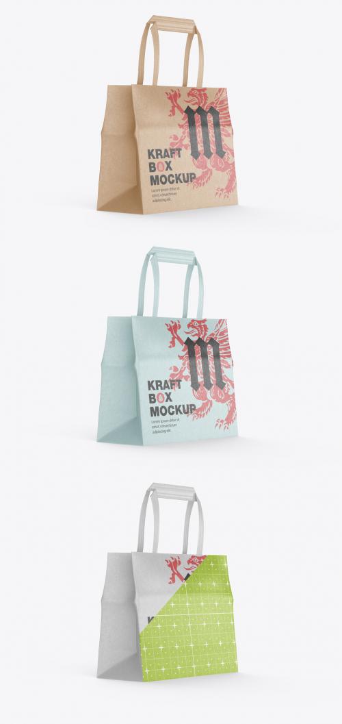 Shoping Kraft Paper Bag Mockup - 470947976