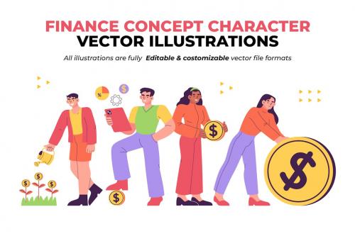 Finance Concept Character I Great Bundle