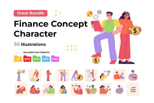 Finance Concept Character I Great Bundle