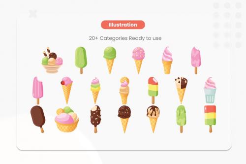 Ice Cream Illustrations Collections