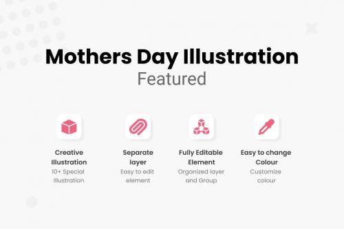 Mother Days Illustrations Collections